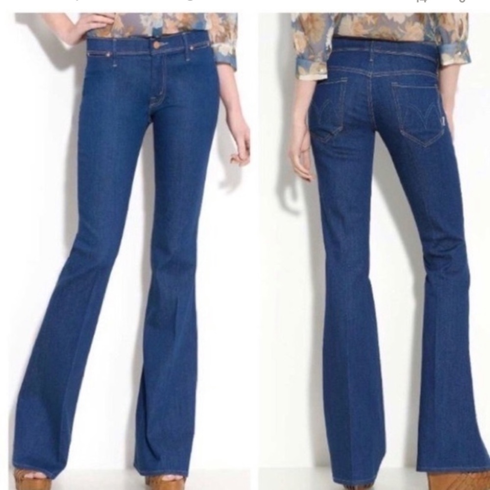 MOTHER "The Curfew" Flare Blue Denim Jeans Size 29